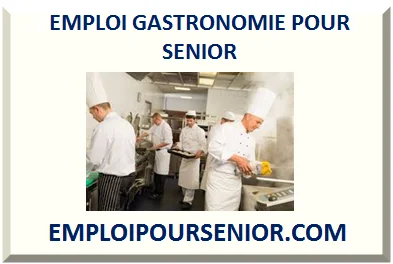 EMPLOI GASTRONOMIE RESTAURATION POUR SENIOR RETRAITÉ 2025